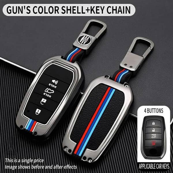 Toyota Fortuner Metal Remofe Key Cover 4 Buttons