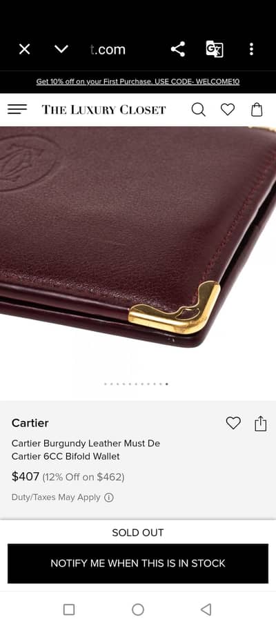 Wallet Cartier