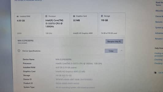 Core i5 3rd SSD128 4GB Ram