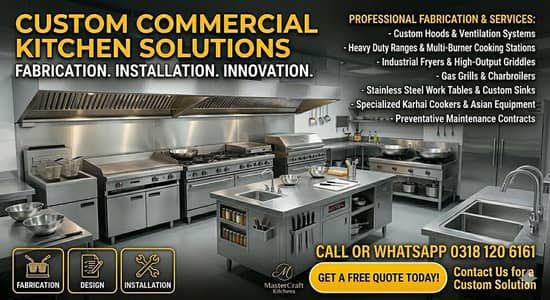 New Restaurant setup,  fryer, hot plate, ss table, ss hood, ducting,