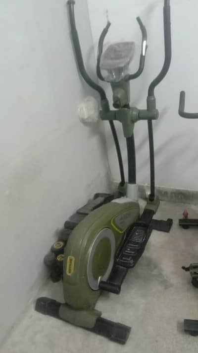 Elliptical and bench for exercise