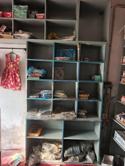1shop Door, 10-Racks, 1main counter & 1-display