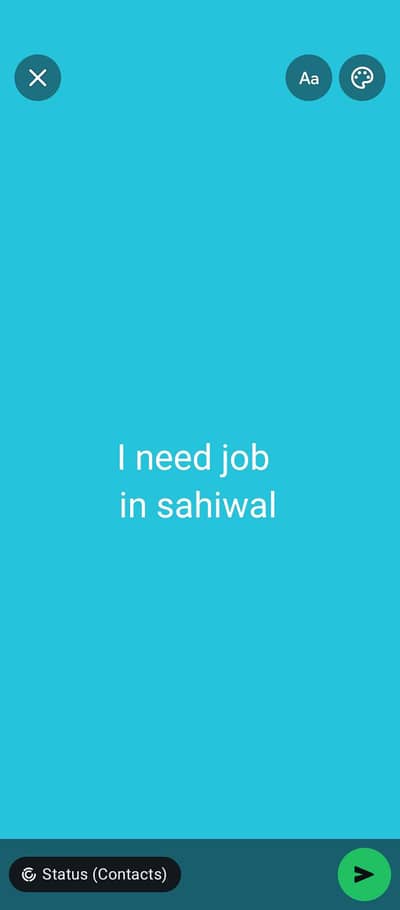 I need job in sahiwal