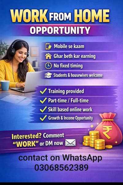 Full time/part time/Home base work