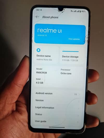 Realme note 60x