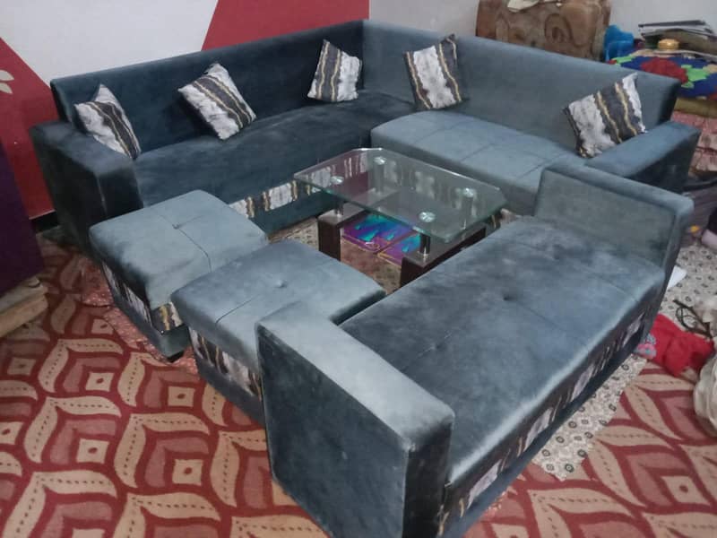 L shape sofa set 0