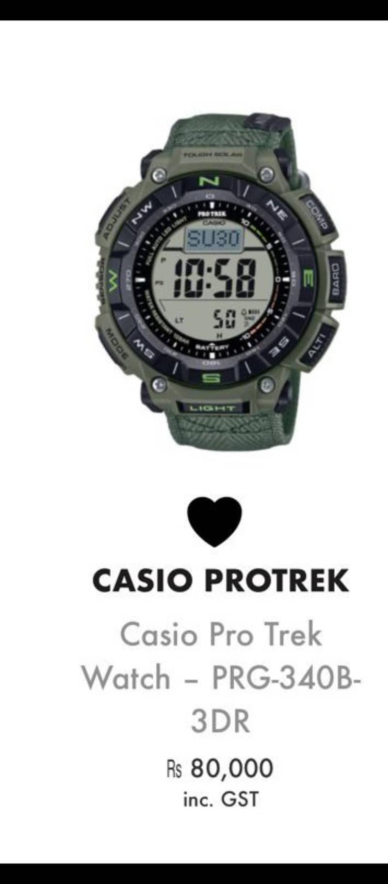 casio pro trek 0