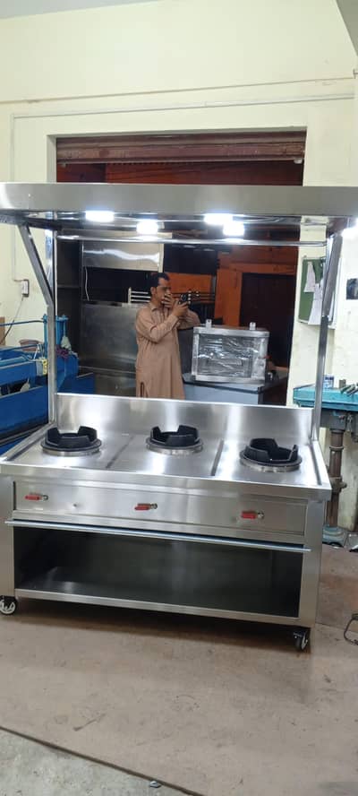 Chinese Cooking Station with 3 Burners