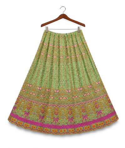 Designer Green Printed Lehenga for Women | Festive & Traditional Wear