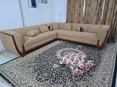 Very large almost brand new L shaped 7 seat sofa