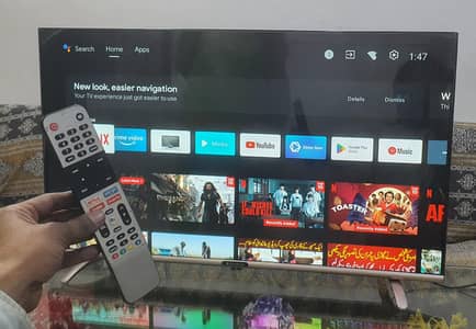 Ecostar 40 inch borderless android led with table stand voice remote