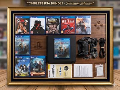 PS4 Slim Console Bundle with 8 TopGames Controller-Premium Condition