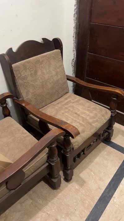 wooden sofa set 5 seater