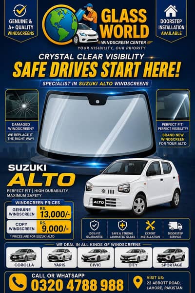 Suzuki Alto japanese windscreen front back screen available