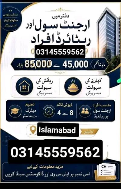 need a staff in warehouse and office