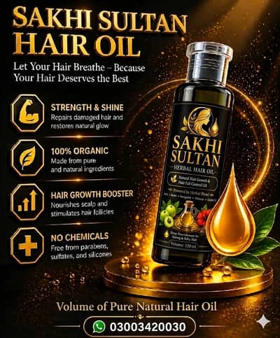 Herbal Hair Oil 100% organic chemical-free formula