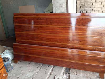 Sheesham Wood King Size Double Bed Set Simple Design