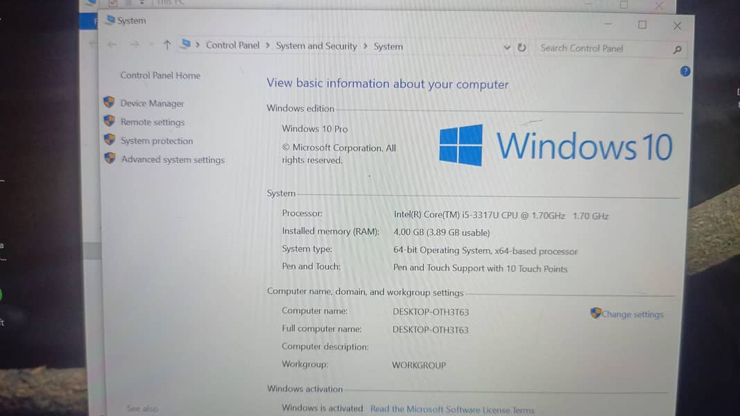 Microsoft surface i5 3rd 4/256  touch & type 3