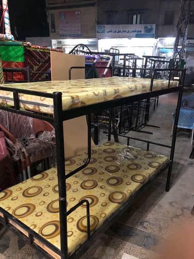 iron Bunk bed / double decker/  complete set with mattress