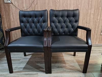 2 Executive Wooden Visitor Chairs For sale_Excellent Condition