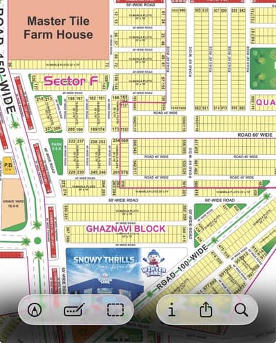 Ghaznavi Block Plot For Sale Open Form No Transfer Fee Bahria Town Lahore