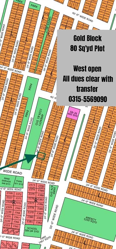 Gold Block west open 80Sq Yard Plot For Sale NTR Phase 1