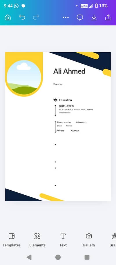 Professional CV Resume banwae hai ?  2 ghante pdf available 300 only