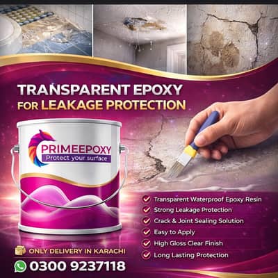 Transparent | Self-leveling epoxy | Clear Epoxy – Leakage Protection