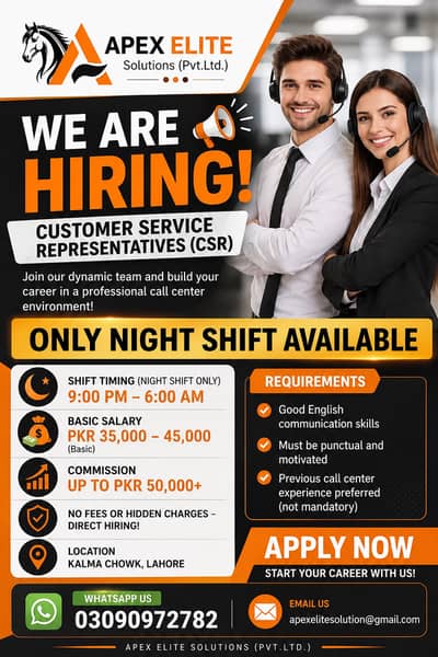 Urdu / Punjabi || Call Center Job || CSR Required || Office Job | Job