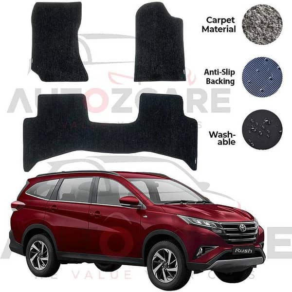 Toyota Rush Genuine Fitting Carpet Floor Mat 3PCS - Model 2018-2025