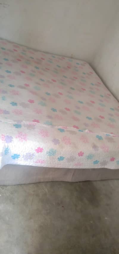 a queen size imported bed with out take wth spring madeicated mattress