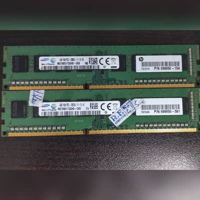 RAM DDR-3 4GB TWO STICKS FRESH CONDITION (SAMSUNG)