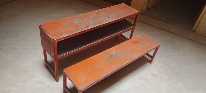 Pair of bench and desk for sale