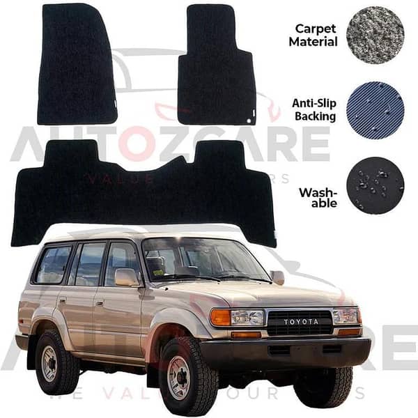 Toyota Prado FJ80 Genuine Fitting Carpet Floor Mat 3PCS - Model 1990-1998