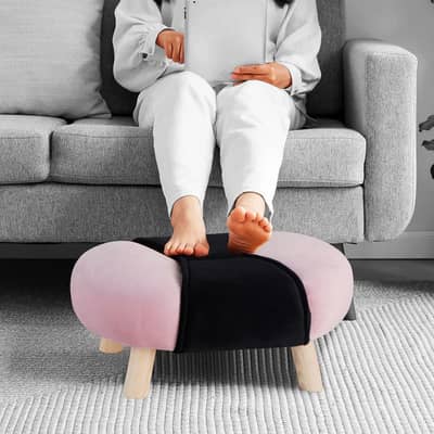 Two Tone Quilted Velvet Stool / Stool/ Premium stool