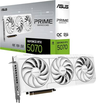 Asus Prime GeForce RTX 5070 OC 12GB Graphics Card – White Edition