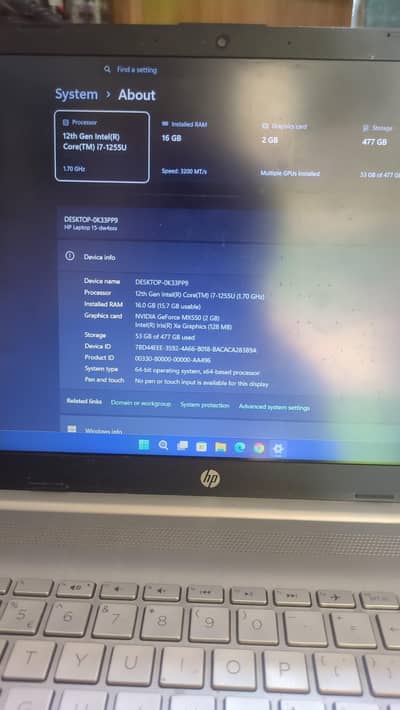 laptop Ho I7 12th generation