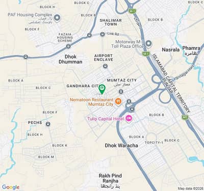 800 Square Feet Corner ( 20*40 ) On Green Belt Residential Plot For Sale In Chanab Block Mumtaz City Islamabad