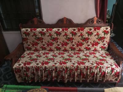 WOOD SOFA SET