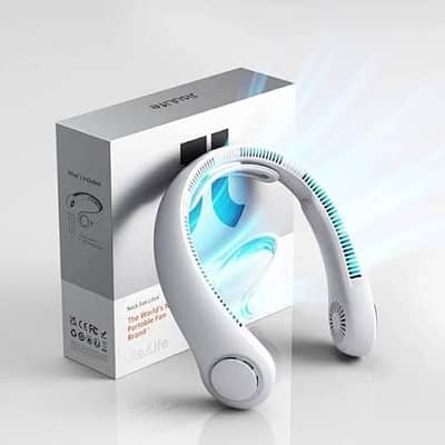portable Rechargeable neck fan Hands free wearable cooling fan