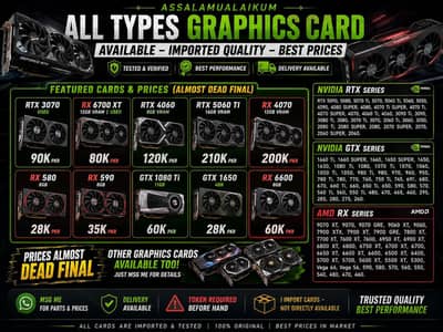 Graphics Cards Available | All kinds | Best Rates | Karachi