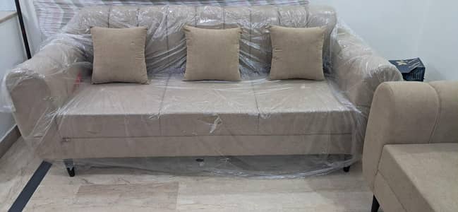Molty foam sofa set available for sale with warranty card
