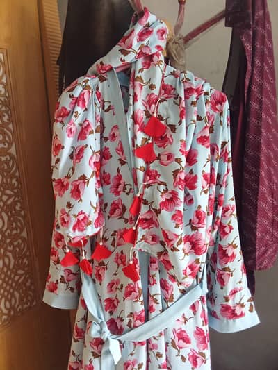 2 pice floral abaya h +naqab belt style h medium size 2200 prize