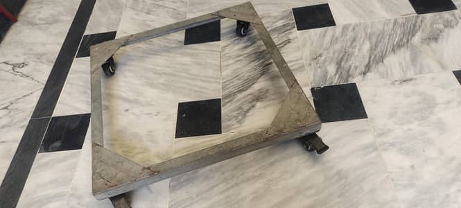 "Heavy Duty metal Fridge Stand with Wheels"