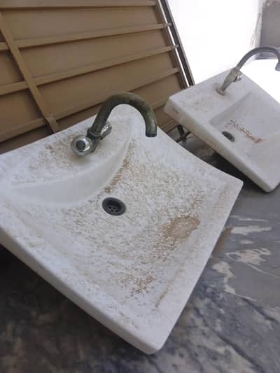 washed basins