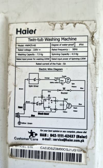 Haier HWM75-AS for sale