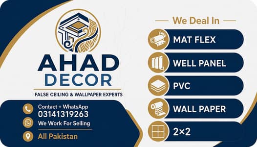 Ahad Decor Ceiling Work – Expert False Ceiling & Interior Solutions