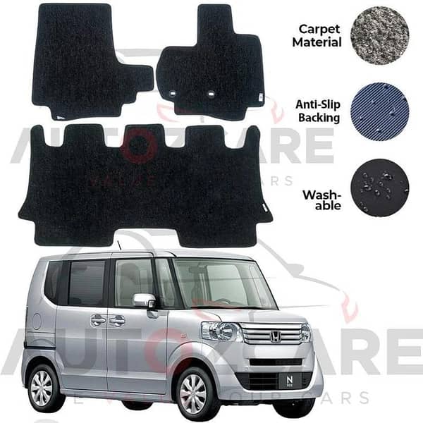 Honda N Box Fitting Carpet Floor Mat 3PCS - Model 2011-2017