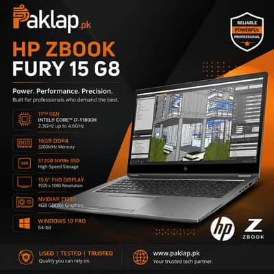 HP ZBook Fury 15 G8 Core i7-11800H | 16GB 512GB SSD | NVIDIA T1200