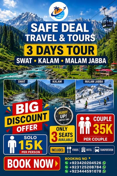sawat kalam 3 days trip